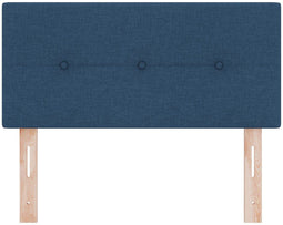 vidaXL - Hoofdbord - met - knopen, - gestoffeerd, - blauw, - 90 - cm