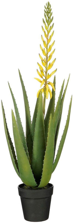 Mica Decorations Kunstplant Aloe vera - 43x43x82 cm - Polyethyleen - Geel