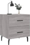 vidaXL - Nachtkastje - 40x35x47,5 - cm - bewerkt - hout - grijs - sonoma - eikenkleur