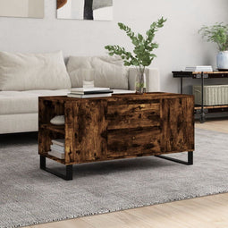 vidaXL - Salontafel - 102x44,5x50 - cm - bewerkt - hout - sonoma - eikenkleurig