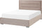 ROUEN - Bed met opbergruimte - Taupe - 140 x 200 cm - Fluweel