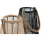 Kaarshouder Home ESPRIT Zwart Natuurlijk Kristal Touw 19 x 19 x 22 cm (2 Stuks)