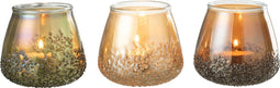 J-Line Theelichthouder Glas Mix Small Assortiment Van 3