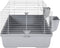 vidaXL - Dierenhok - kleine - dieren - 118x59x46 - cm - polypropeen - metaal - grijs
