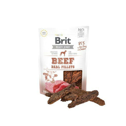 Snack voor honden Brit Jerky Beef Real Fillets Kip Kalfsvlees 80 g