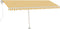 vidaXL - Luifel - vrijstaand - automatisch - 500x350 - cm - geel - en - wit