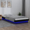 vidaXL - Bedframe - LED - massief - hout - zwart - 90x200 - cm