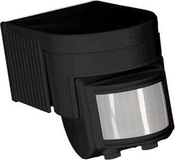 Perel Bewegingsmelder, PIR, 12 m detectiebereik, 180° detectiehoek, IP44, gebruik binnen- en buitenshuis, zwart