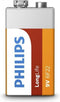 Philips Longlife 6F22L1B - 9V batterij - Zink-koolstof technologie