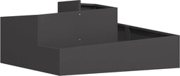 vidaXL - Tuinplanter - Zwart - 100x100x50 - cm - Staal