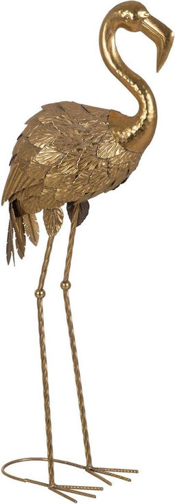 Decoratieve figuren Gouden Roze flamingo 25 x 21 x 85 cm