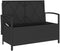 vidaXL - Tuinbank - met - kussen - poly - rattan - zwart