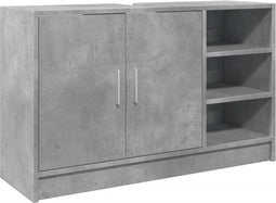 vidaXL - Wastafelkast - 90x29x55 - cm - bewerkt - hout - betongrijs