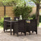 vidaXL - Tuinstoelen - 4 - stuks - Bruin - Poly - Rieten