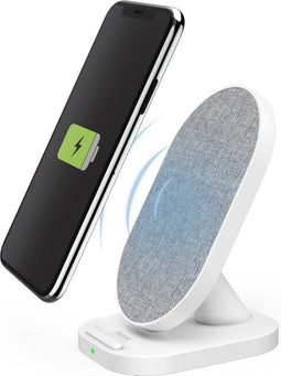 Hama Draadloze oplader "QI-FC10S-Fabric", wit