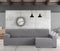 Hoes voor chaise longue met lange armleuning rechts Eysa TROYA Grijs 170 x 110 x 310 cm