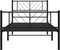 vidaXL - Bedframe - met - hoofd- - en - voeteneinde - metaal - zwart - 90x200 - cm