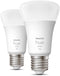 Philips Hue White E27 - Slimme LED-lampen 1100 lumen - Warmwit licht (2 stuks)
