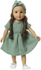 Poppenjurk Groen met Ruches, 35-45 cm
