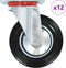 vidaXL - 12 - st - Zwenkwielen - 160 - mm