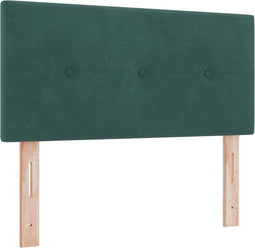 vidaXL - Hoofdbord - Met - Knopen - Donkergroen - 100 - cm - Velours