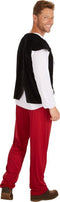 DressForFun Herbergier Kostuum - Driedelig Middeleeuws Kostuum - Gilet Met Rijgkoord - Diepzwart