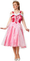 Dressforfun Kostuum prinses Aurora M - Verkleedkleding - Glanzende jurk met tule-overrok - Rosé