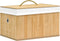vidaXL - Opbergboxen - 4 - st - bamboe - grijs