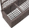vidaXL - Latwerkplantenbak - verhoogd - met - potten - 83x30x130 - cm - rattan - bruin