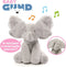 GUND Flappy De Olifant - Knuffel 30,5 cm - Interactief met geluid - Grijs