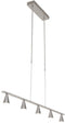 Steinhauer Vortex 3066ST - Hanglamp 5 lichts verstelbaar 85-145 cm Zilver