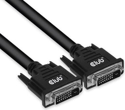 Club 3D DVI-D Dual Link (24+1) Kabel - Bidirectioneel M/M - 10m - Zwart