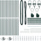vidaXL - Hekpalen - met - Spits - 13 - st - Ø32 - mm - 140 - cm - Gegalvaniseerd - Staal