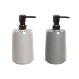 Zeepdispenser DKD Home Decor Beige Grijs Crème polyestyreen 8 x 8 x 18 cm (2 Stuks)