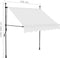 vidaXL - Luifel - handmatig - uitschuifbaar - met - LED - 100 - cm - crèmekleurig
