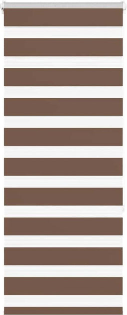 vidaXL - Zebra - rolgordijn - 65x150 - cm - stofbreedte - 60,9 - cm - polyester - bruin