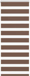 vidaXL - Zebra - rolgordijn - 65x150 - cm - stofbreedte - 60,9 - cm - polyester - bruin
