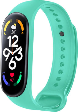 iMoshion Bandje Geschikt voor Xiaomi Mi Band 7 - iMoshion Siliconen band inkliksysteem ronde sluiting - Mintgroen