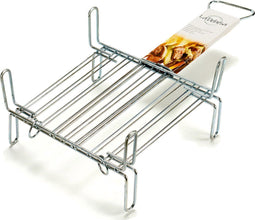 La Dehesa BBQ/barbecue braadrooster - grill verhoger - metaal - 26 x 26 x 8 cm - vlees/vis/groente