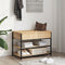 vidaXL - Schoenenbankje - 70x42,5x50 - cm - bewerkt - hout - sonoma - eikenkleurig