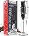 Kitchenwell Melkopschuimer - Handmatig - Inclusief RVS Houder & Garde - Zwart