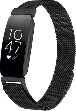 iMoshion Bandje Geschikt voor Fitbit Inspire Maat S - iMoshion Milanees magnetische band met installatiehulp - Zwart