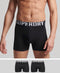 Superdry Boxershorts 2-Pack - Aansluitende pasvorm - Zwart - Wit