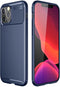 iMoshion Hoesje Geschikt voor iPhone 12 Pro / 12 Hoesje Siliconen - iMoshion Carbon Softcase Backcover - Blauw
