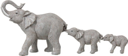 Olifant - 3 in een rij - Grijs - 54x12x23cm