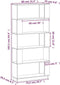 vidaXL - Boekenkast/kamerscherm - 80x25x163,5 - cm - grenenhout - honingbruin