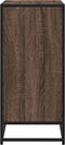 vidaXL - Dressoir - 68x35x76 - cm - bewerkt - hout - en - metaal - bruin - eikenkleur