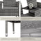 tectake® Wicker Tuinbank - 2-zits - Geïntegreerde tafel - Grijs