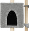vidaXL - Kattenmeubel - met - sisal - krabpalen - 131 - cm - lichtgrijs