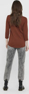 JDYSAGA 34 ZIP TOP JRS NOOS - Top met driekwart mouwen - Rits achterzijde - Normale pasvorm